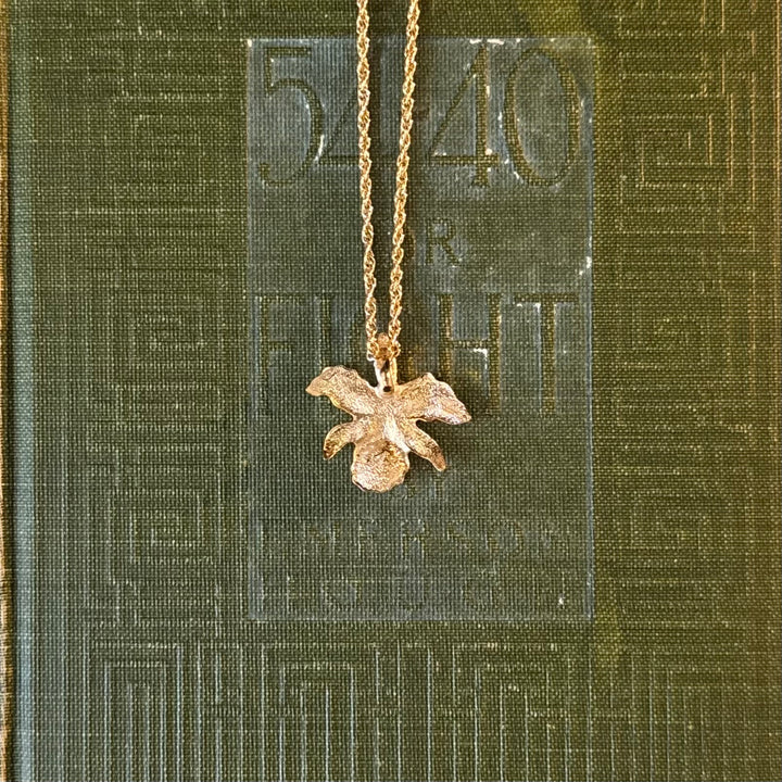 Gold Orchid Pendant