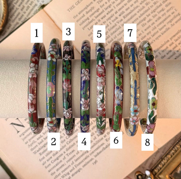 Gold Cloisonne Bangles