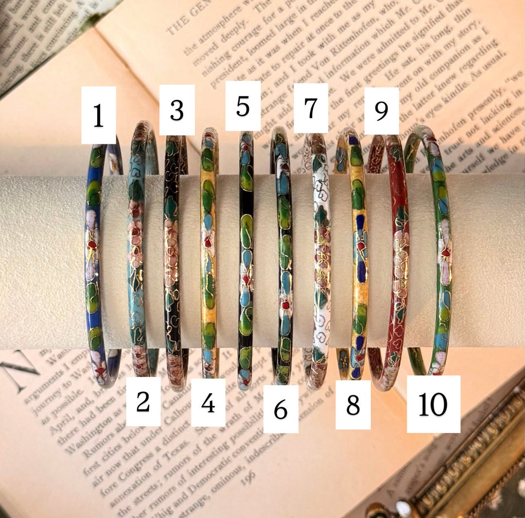 Gold Cloisonne Bangles