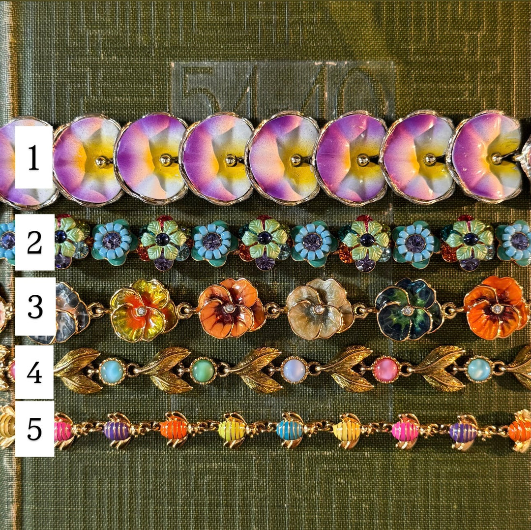 Gold Enamel Bracelets