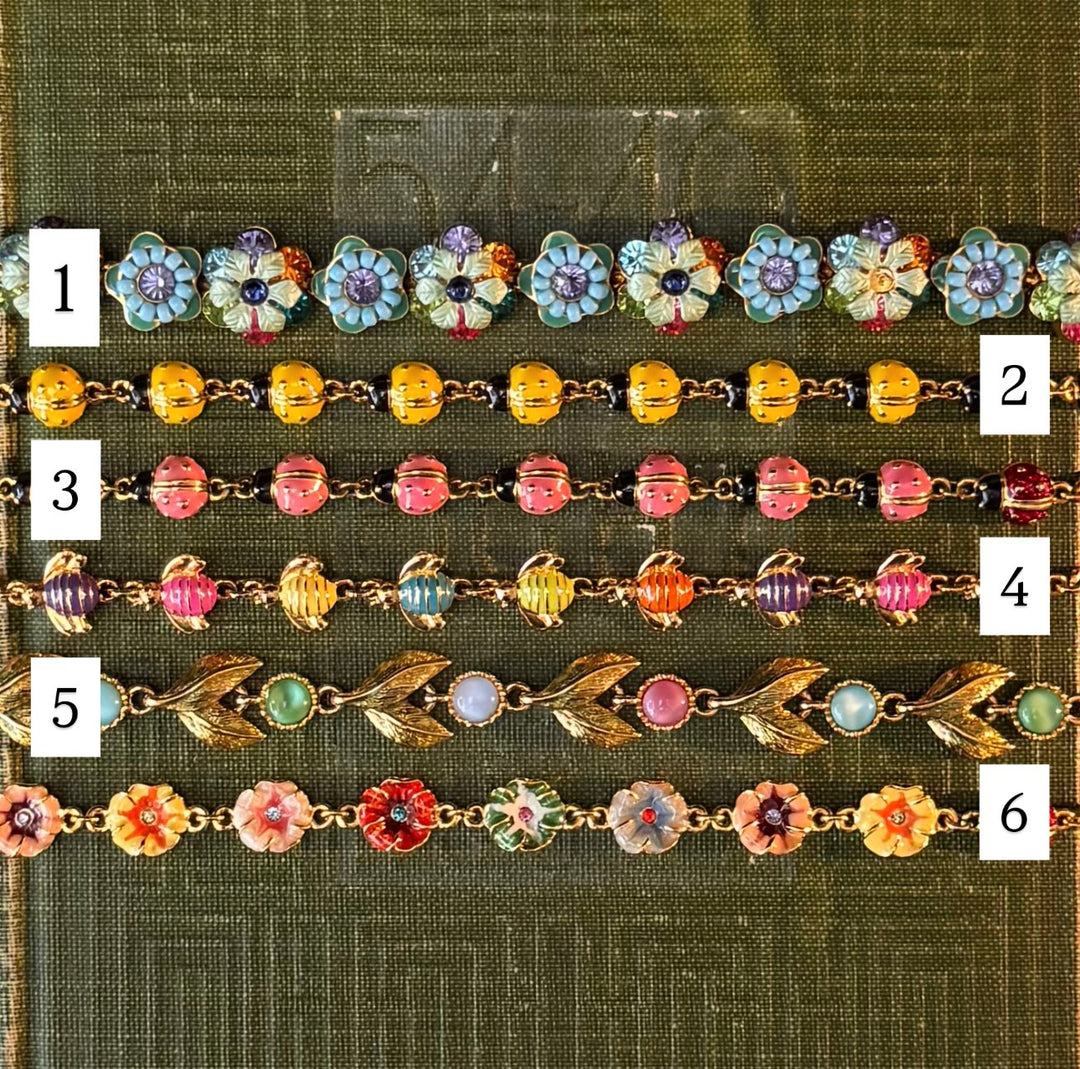 Gold Enamel Joan Rivers Bracelets