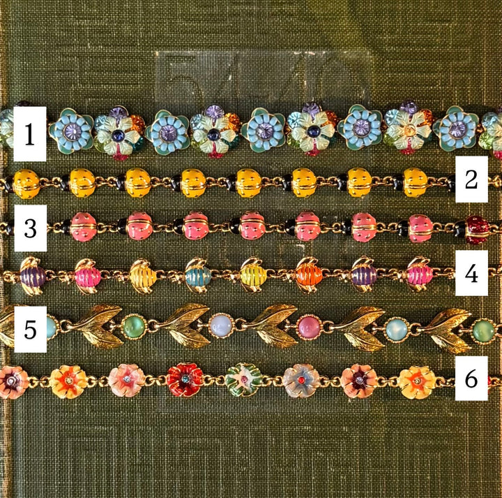 Gold Enamel Joan Rivers Bracelets