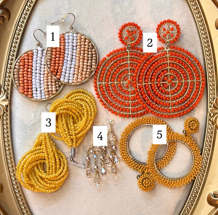 Sunlit Beaded Earrings