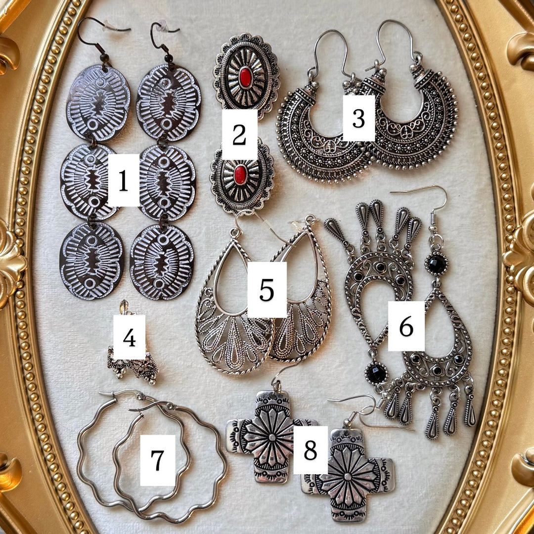 Silver Intricate Earrings