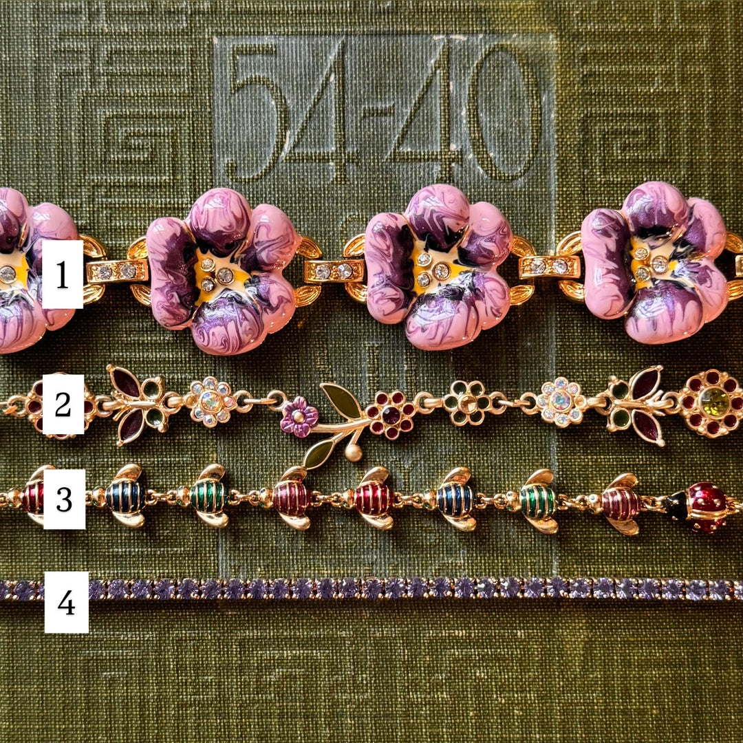 Gold Purple Bracelets