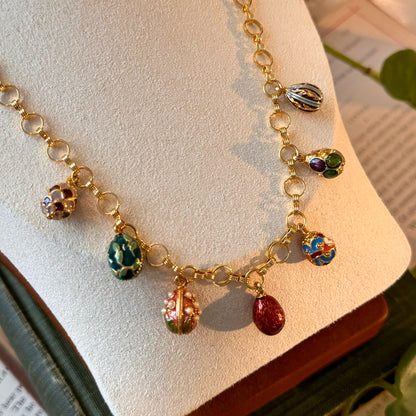 Rare Joan Rivers Egg Charm Necklace