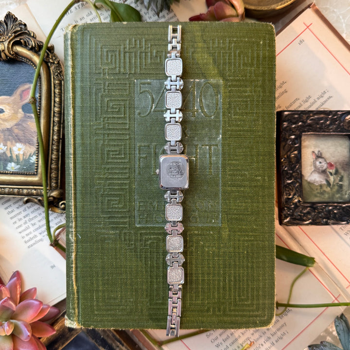 Silver Watch with Stones