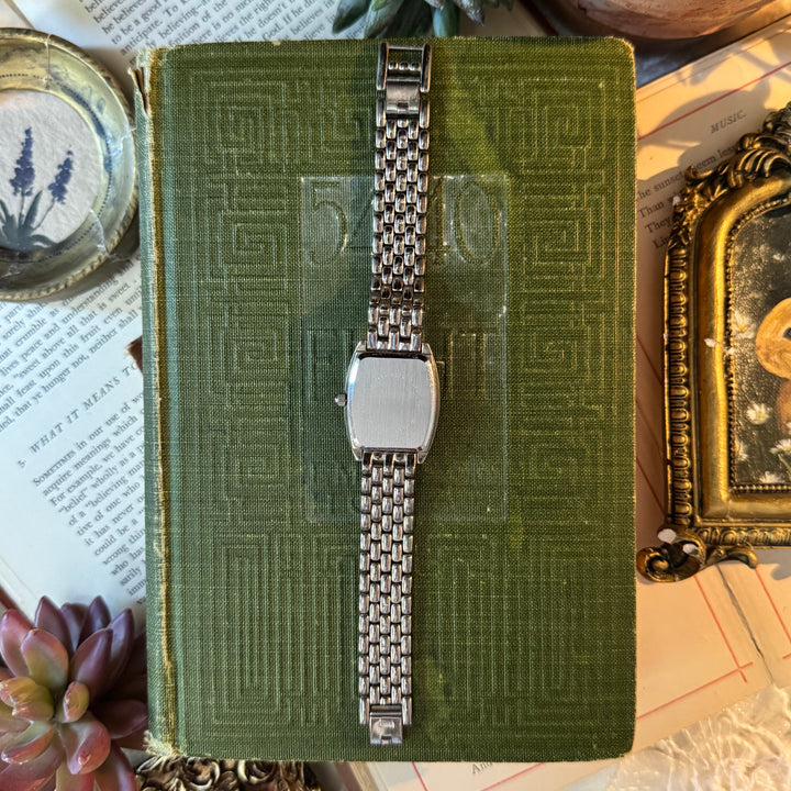 Silver Watch with Rhinestones