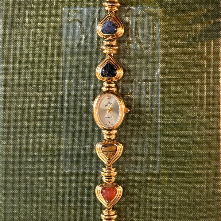 Gold Heart Scarab Watch