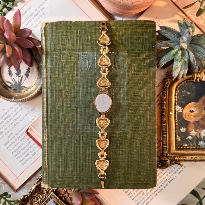 Gold Heart Scarab Watch