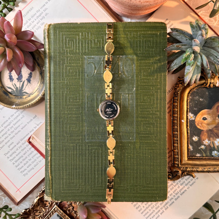 Gold Watch with Lapis Stones