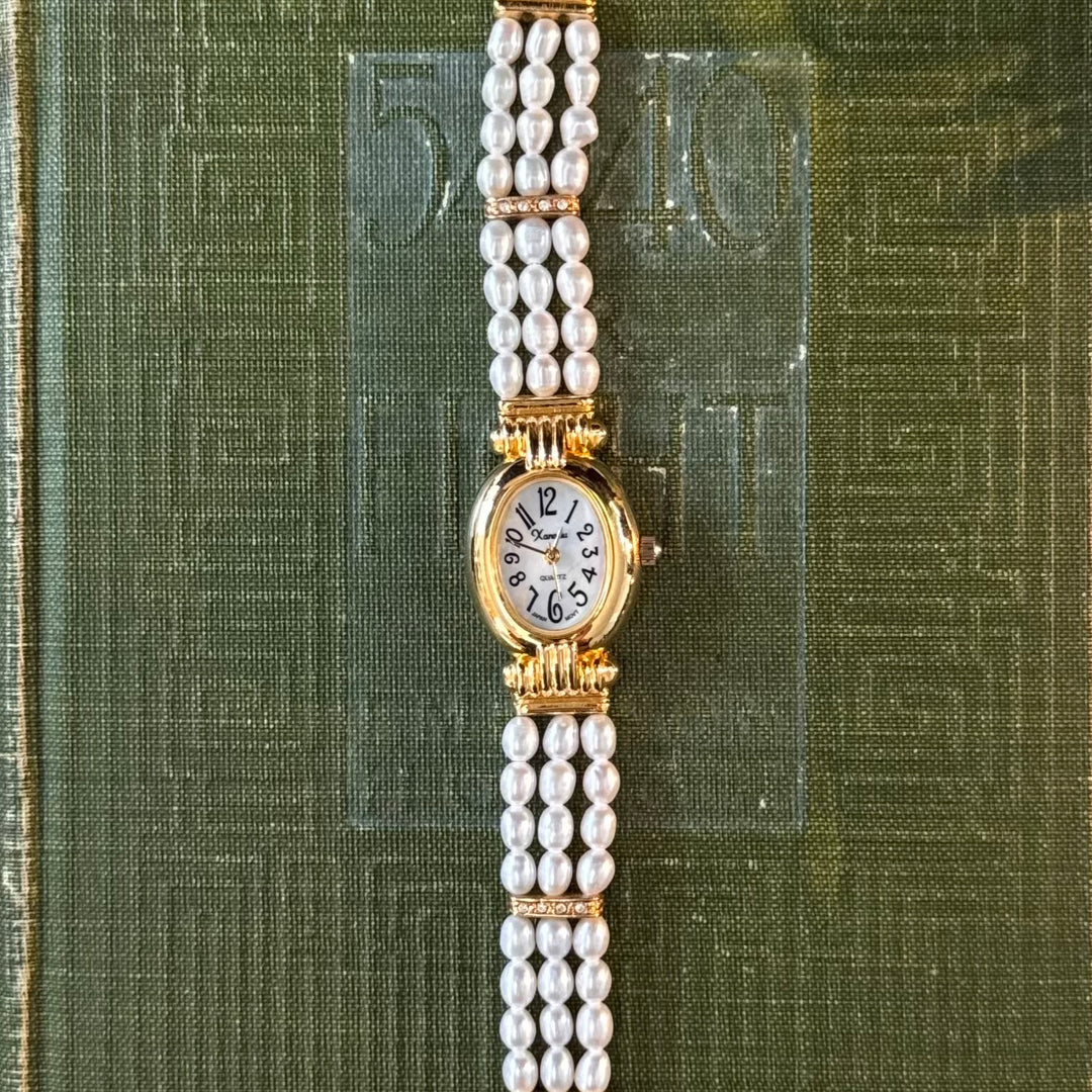 Gold Pearl Watch