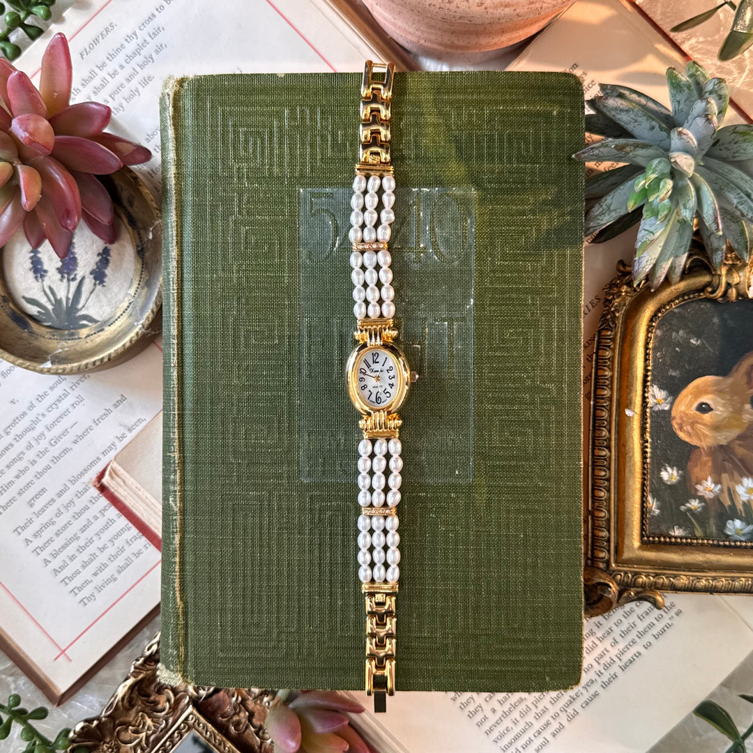Gold Pearl Watch