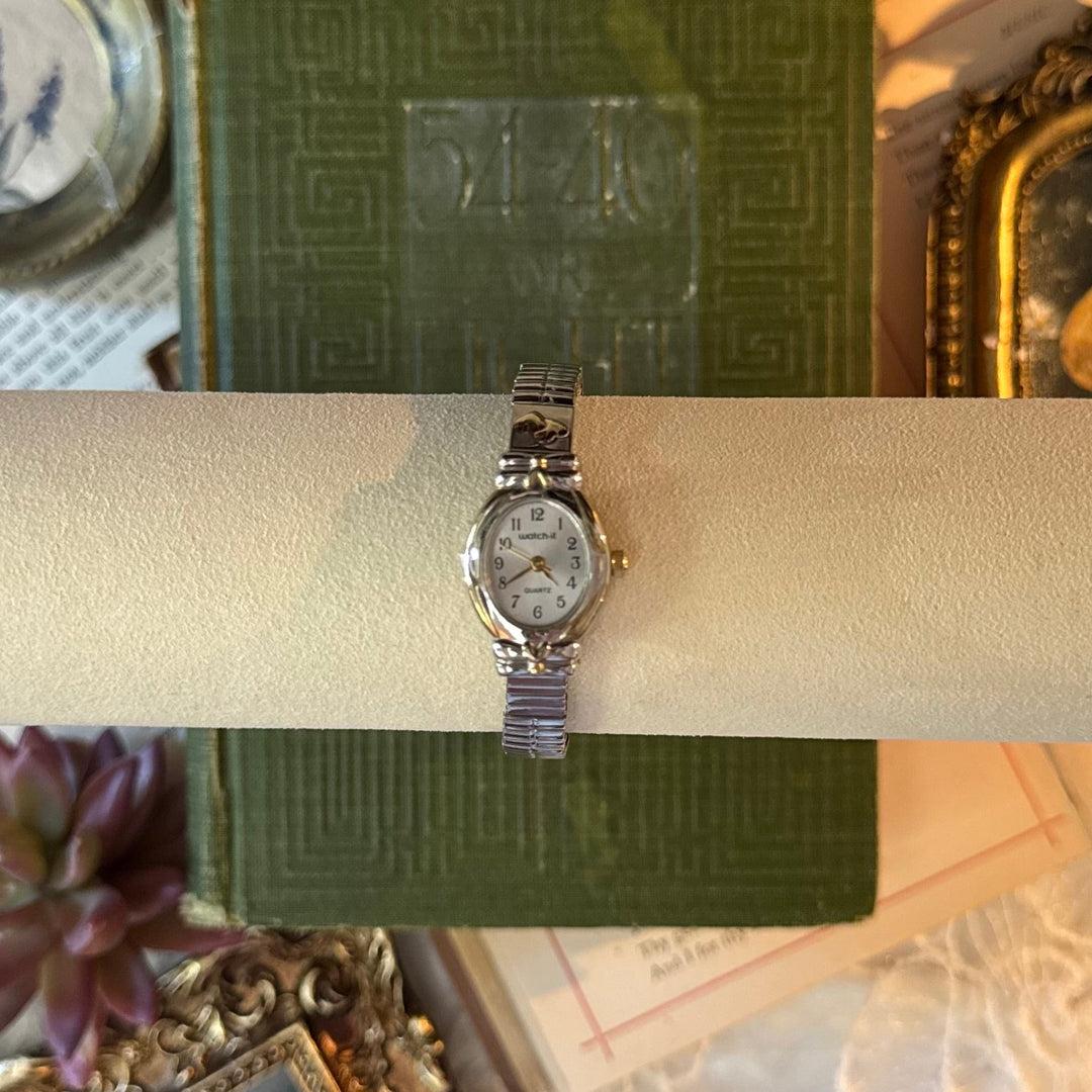 Two Tone Heart Watch