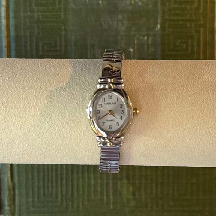 Two Tone Heart Watch