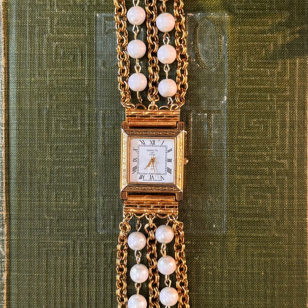 Gold Pearl Watch