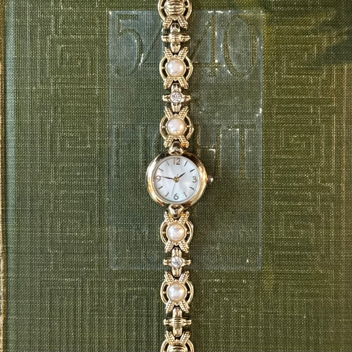 Gold Pearl Watch