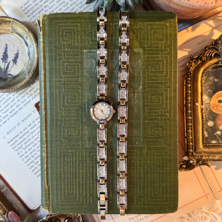 Two Tone Watch with Matching Bracelet