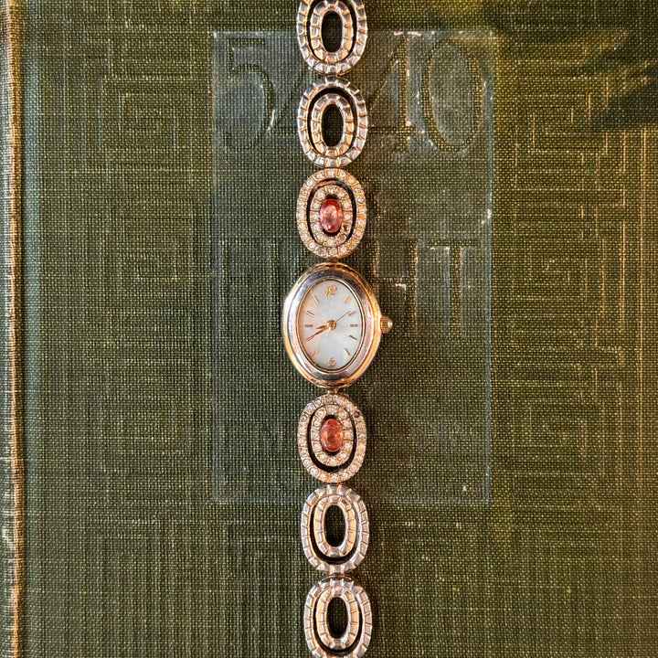Gold Watch with Rhinestones