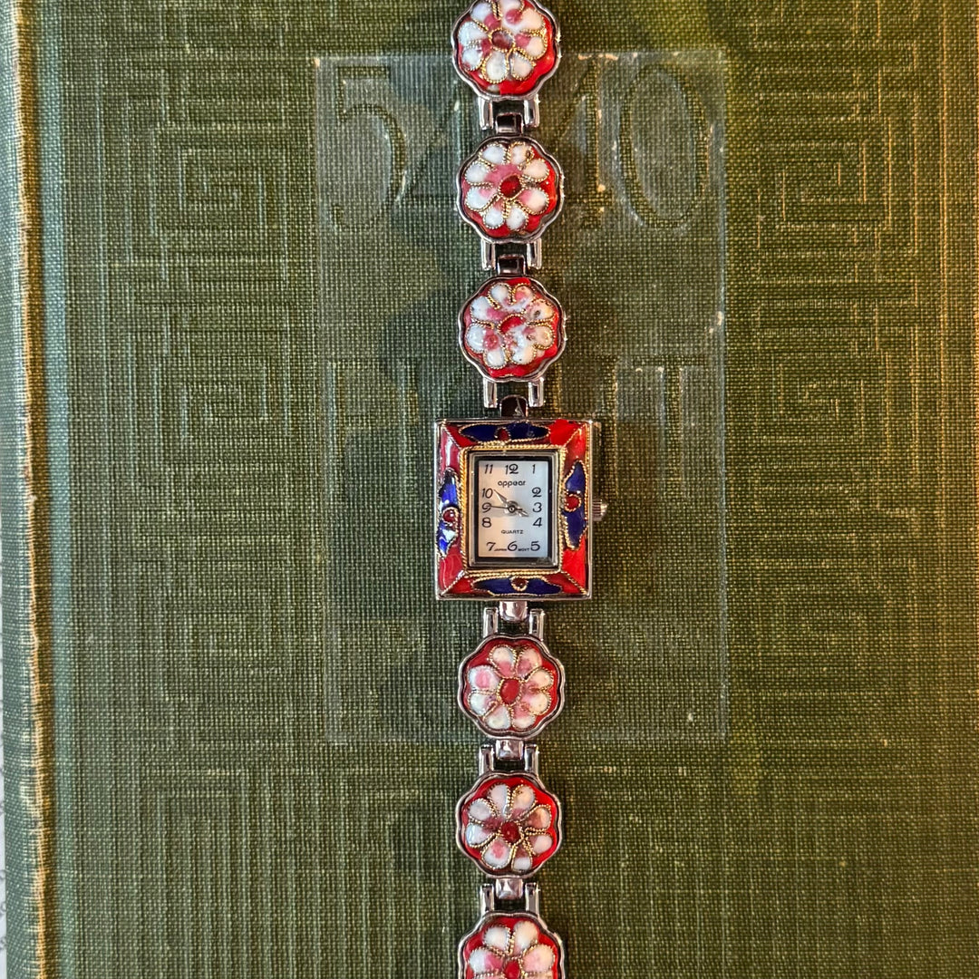 Silver Cloisonné Watch