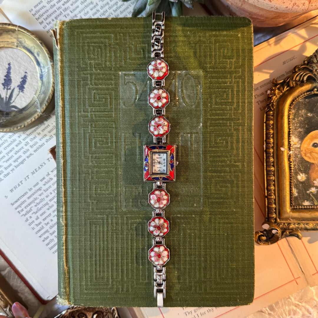 Silver Cloisonné Watch