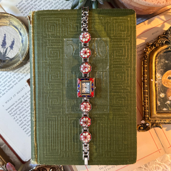Silver Cloisonné Watch
