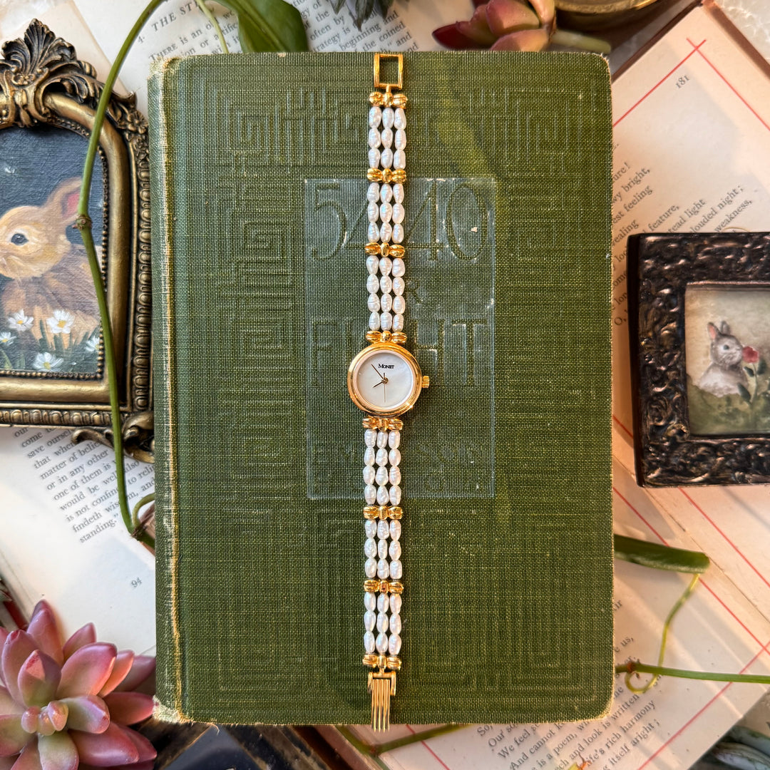 Gold Pearl Watch