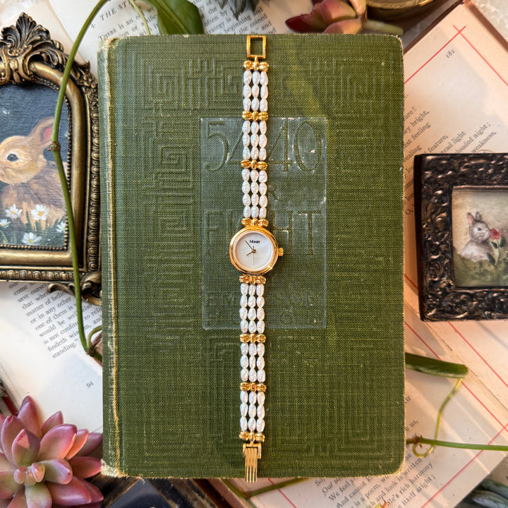 Gold Pearl Watch