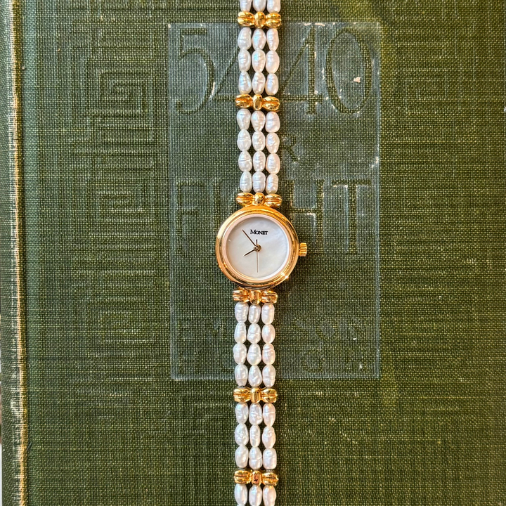 Gold Pearl Watch