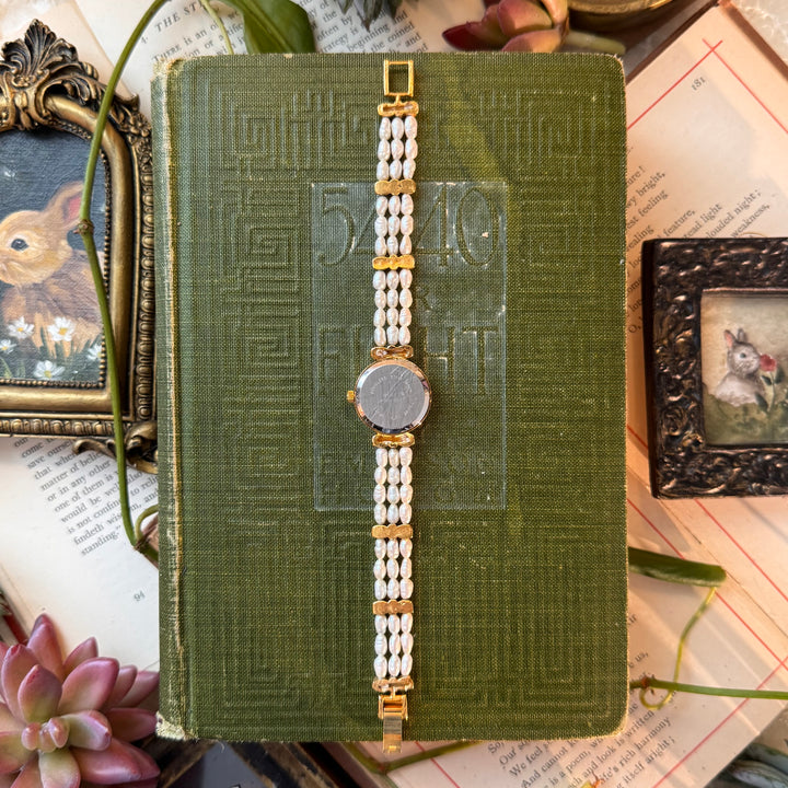 Gold Pearl Watch