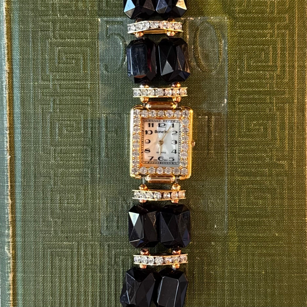 Gold Beaded Watch