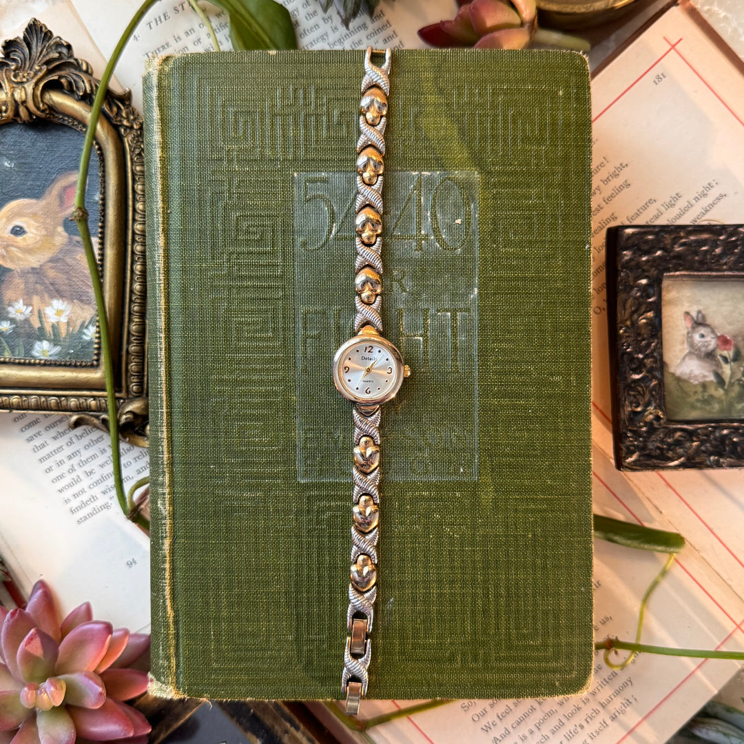 Two Tone Heart Watch