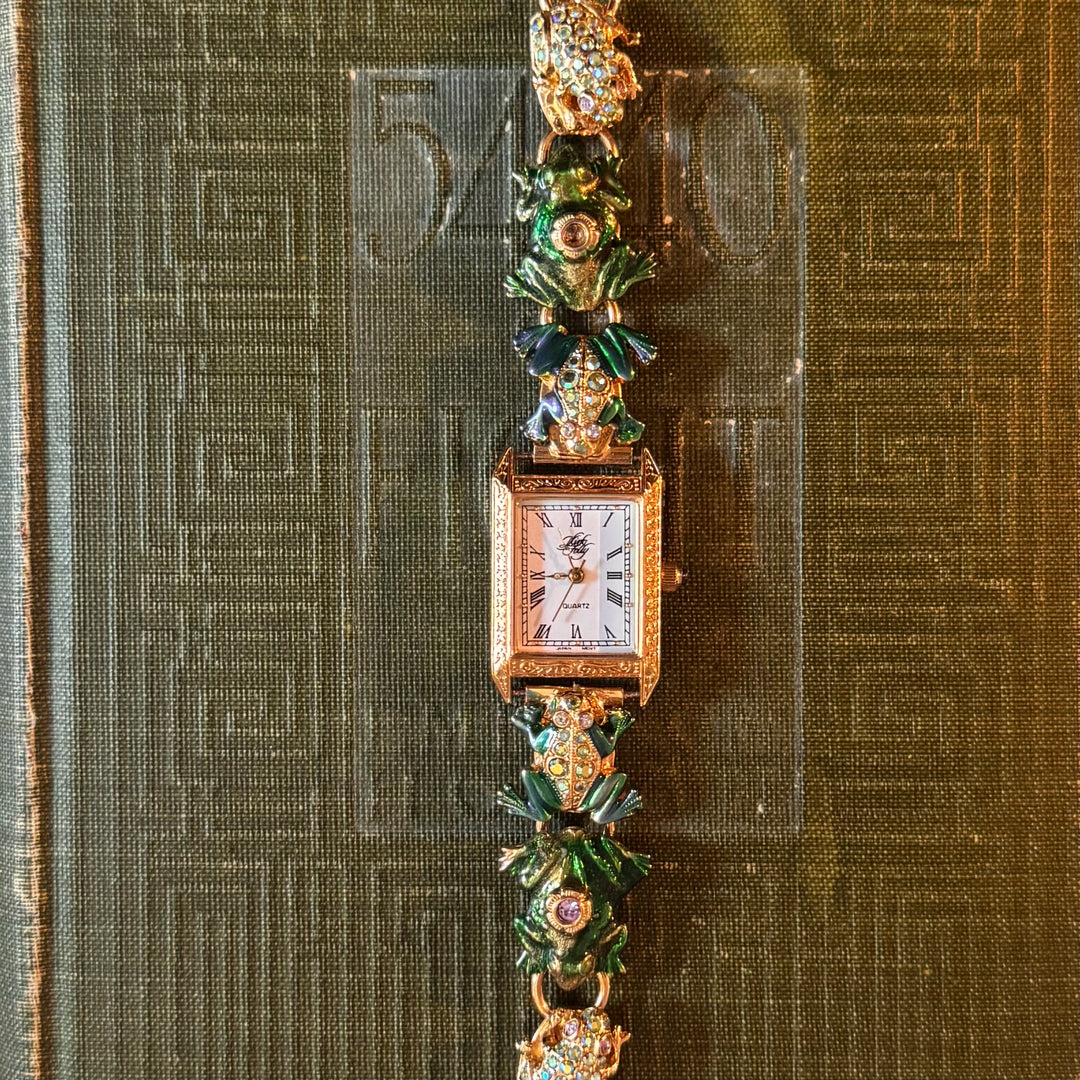 Extremely Rare Kirks Folly Frog Charm Watch