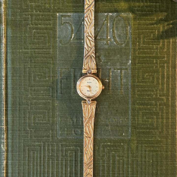 Gold Floral Engraved Watch