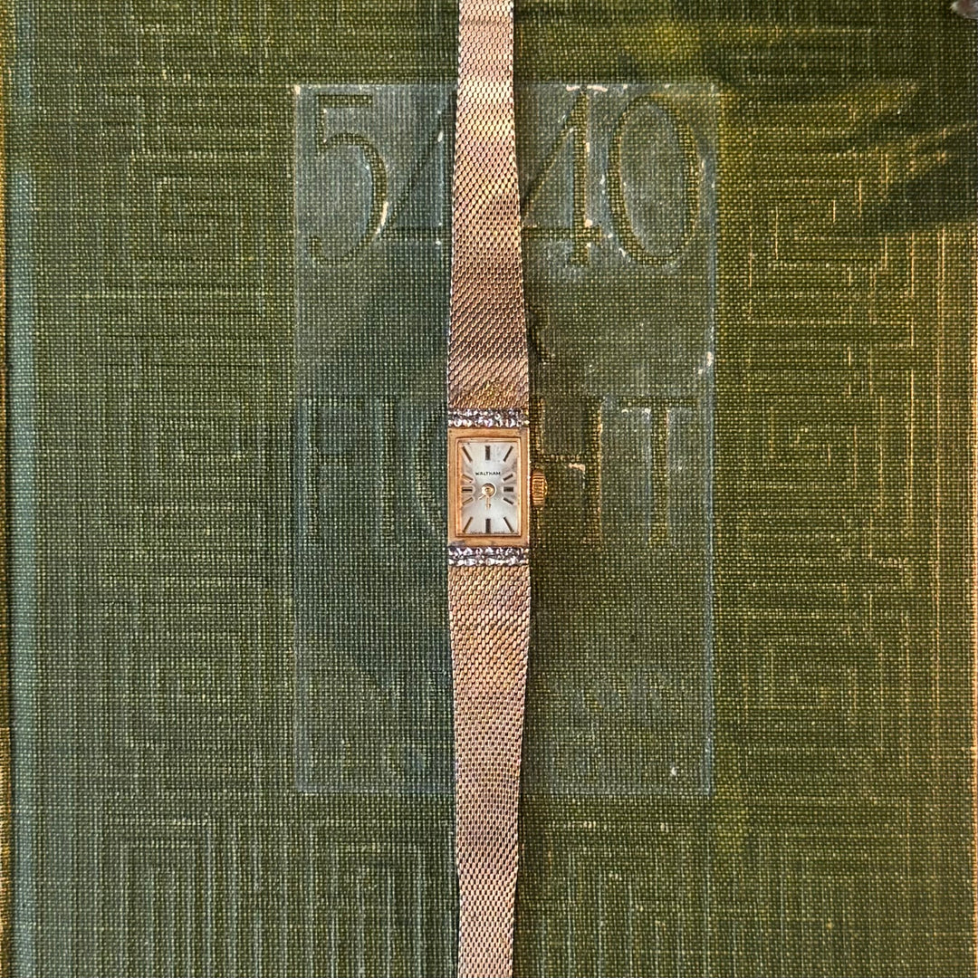 Gold Watch with Rhinestones