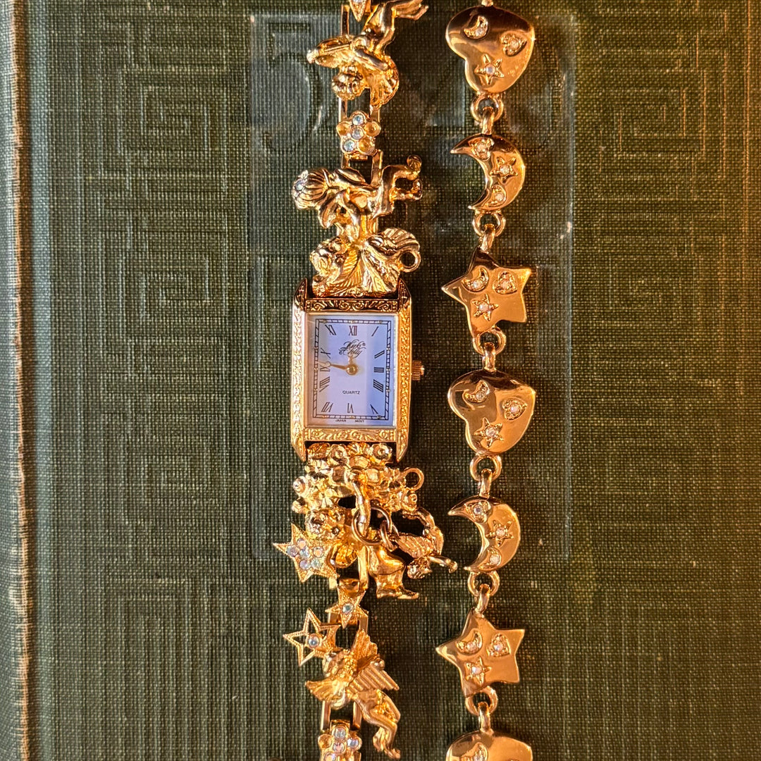 Gold Kirks Folly Charm Watch & Bracelet