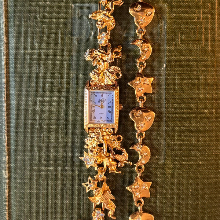 Gold Kirks Folly Charm Watch & Bracelet