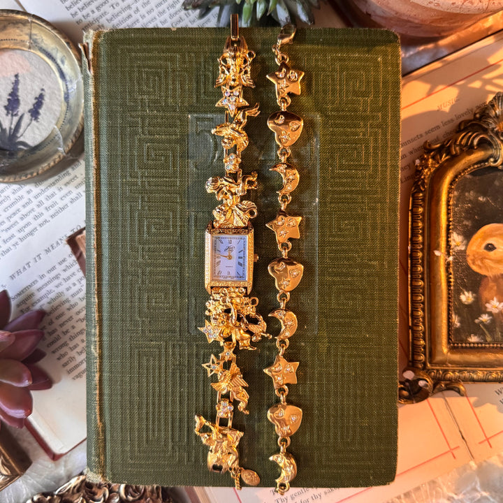 Gold Kirks Folly Charm Watch & Bracelet