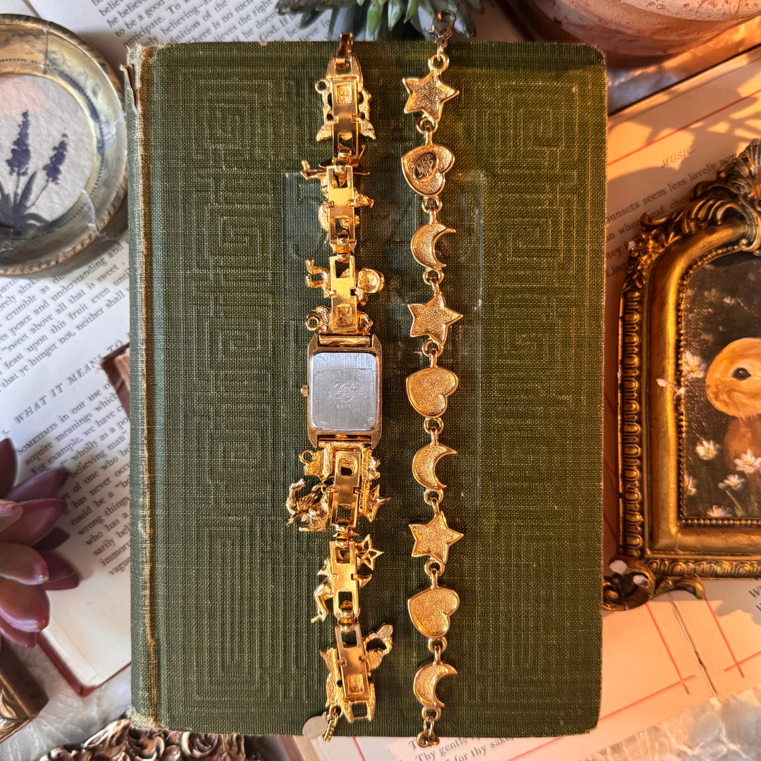 Gold Kirks Folly Charm Watch & Bracelet