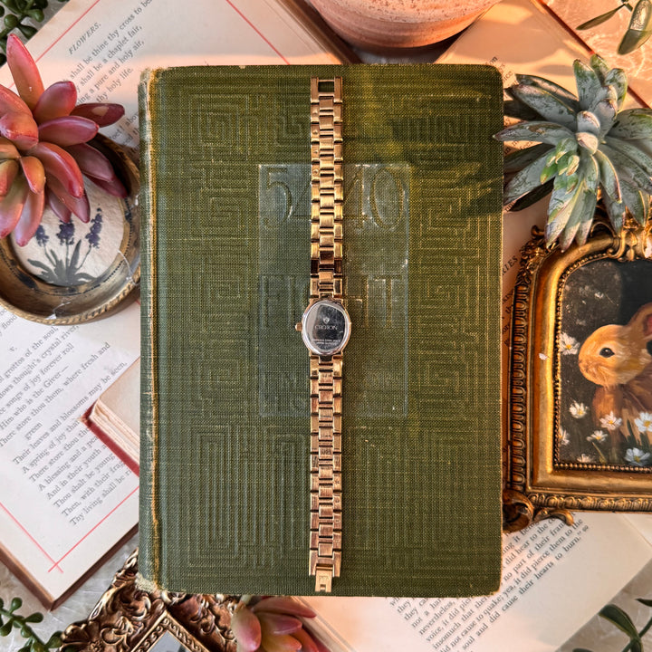 Gold Watch with Rhinestones