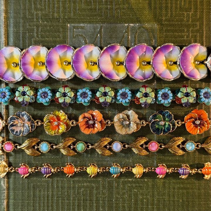 Gold Enamel Bracelets