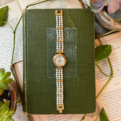 Gold Pearl Watch