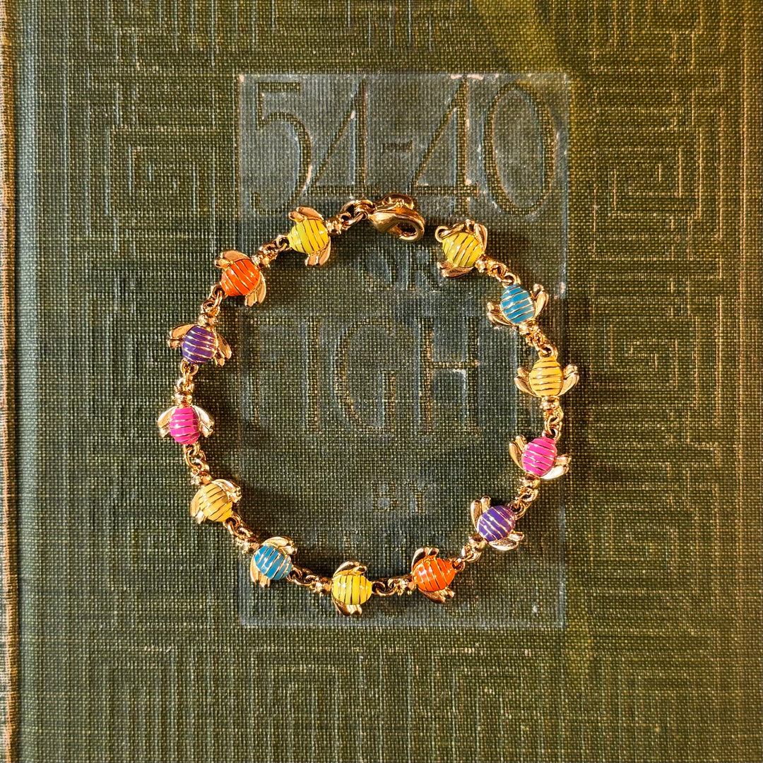 Gold Enamel Bracelets