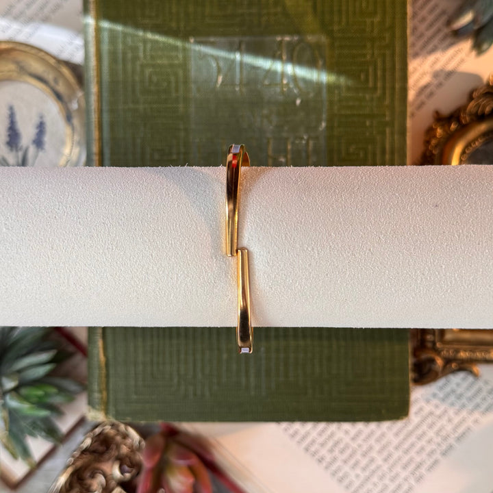 Gold Floral Enamel Peekaboo Watch