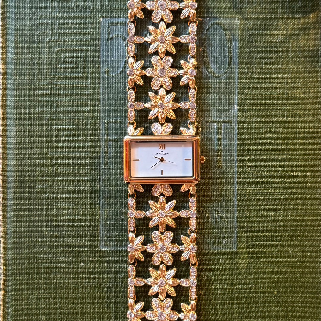Gold Floral Watch