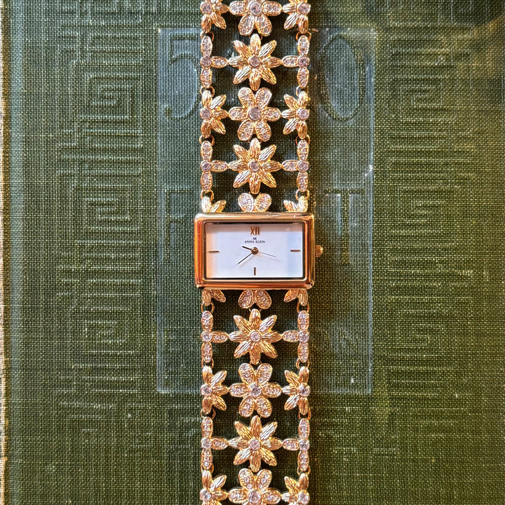 Gold Floral Watch