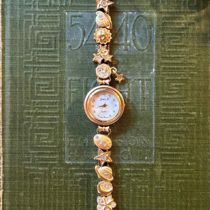 Repurposed Gold Constellation Charm Watch