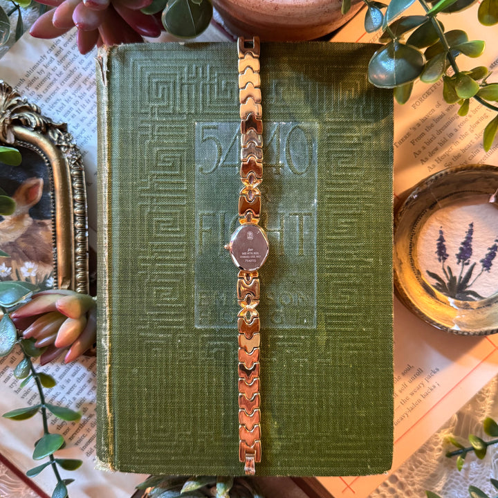 Gold Jules Jurgensen Watch with Genuine Gemstones