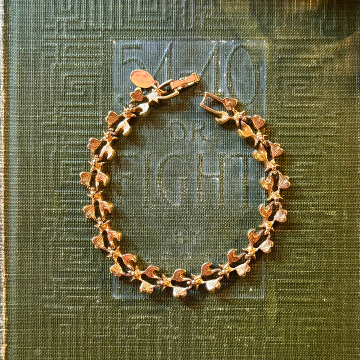 Rare Gold Joan Rivers Stars, Heart, & Moon Bracelet