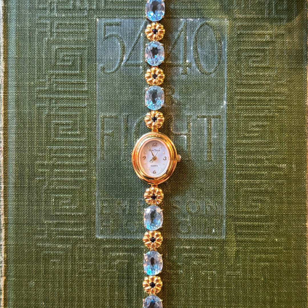 Gold Watch with Genuine Stones